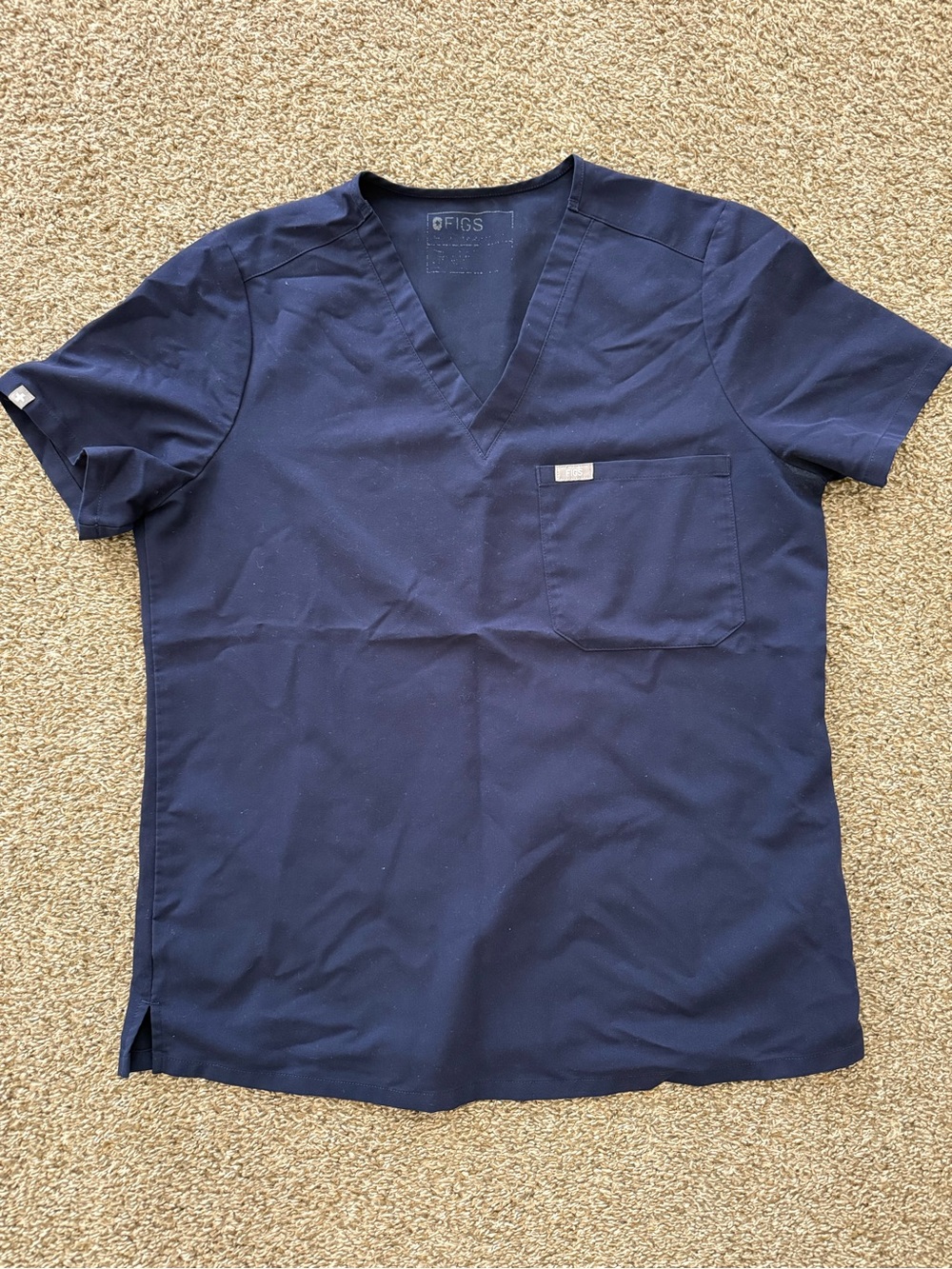 Figs Navy Catrina Scrub Top